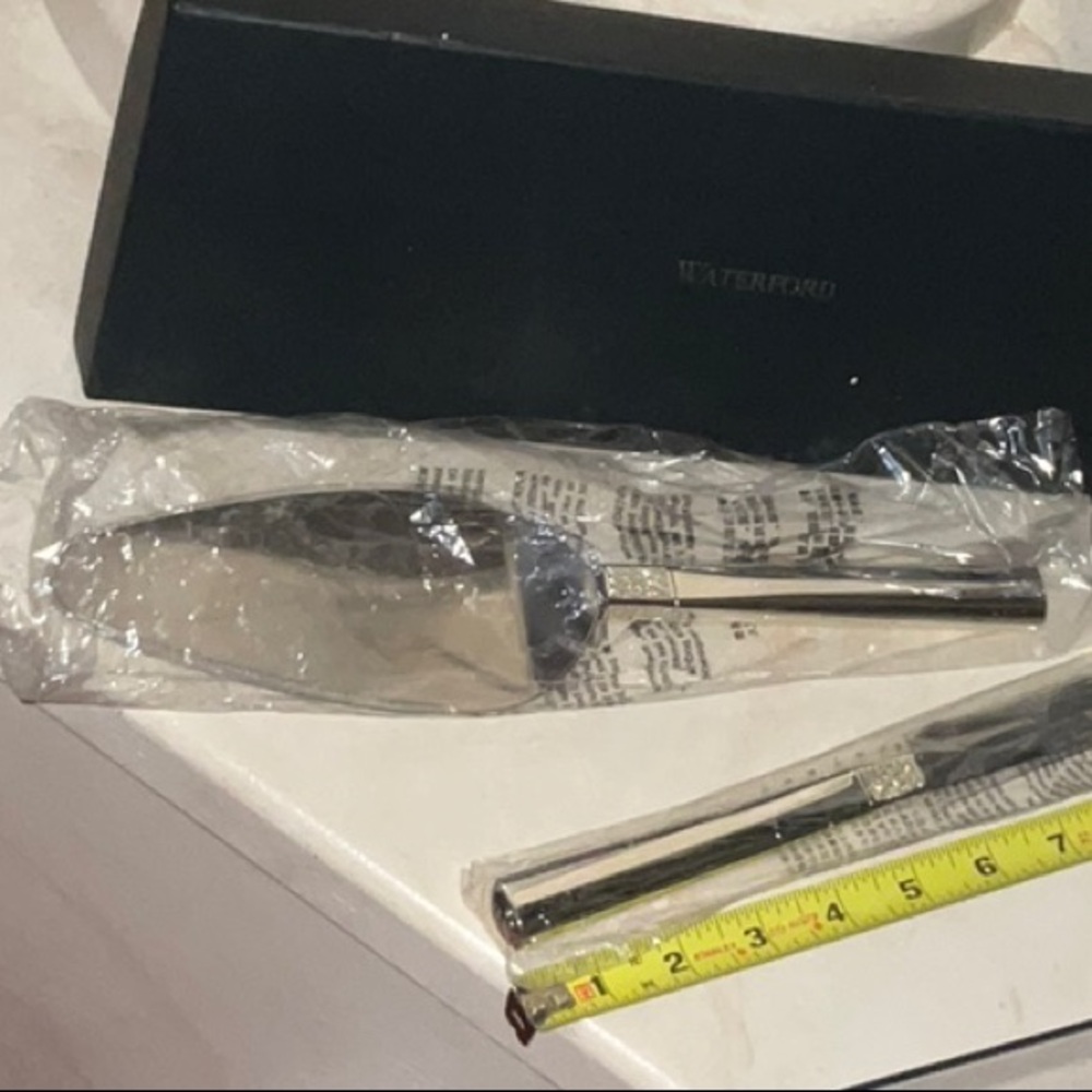 Waterford Lismore Diamond Silver Cake Knife and Server Set NIB - Picture 14 of 16